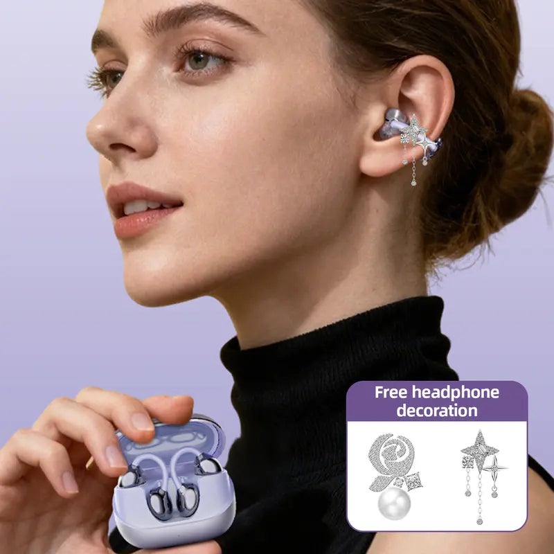 Monster AC235 Wireless Ear Hook Headphones - 40H Playtime, Bluetooth 6.0 Sport Earbuds