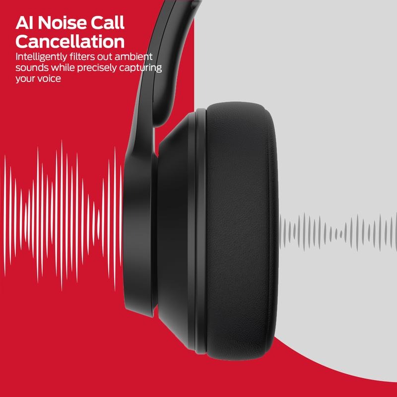 Monster Mission 100 Wireless Over Ear Headphones, Bluetooth 5.4, Deep Bass & 40H Playtime