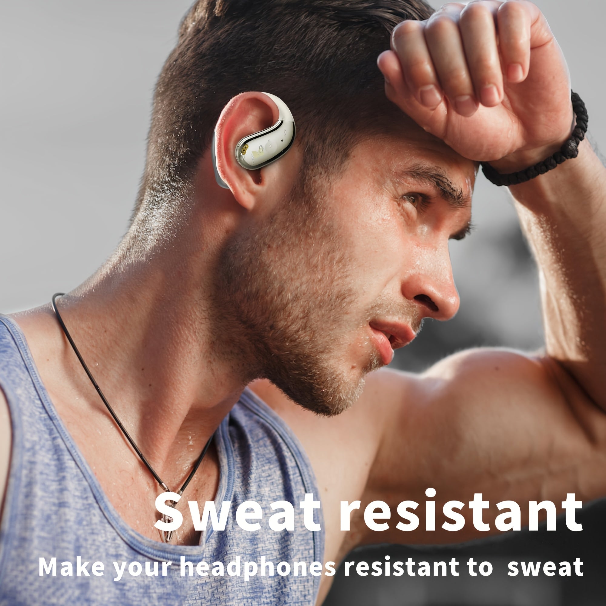 Monster AC360 Open Ear Rotary Earphones, Wireless 5.4, 24H Playtime & Touch Control with Lanyard