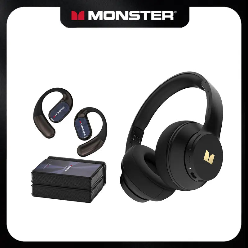Monster Mission 100 Bluetooth Headphones Combo - Over-Ear & Sport Earbuds Set