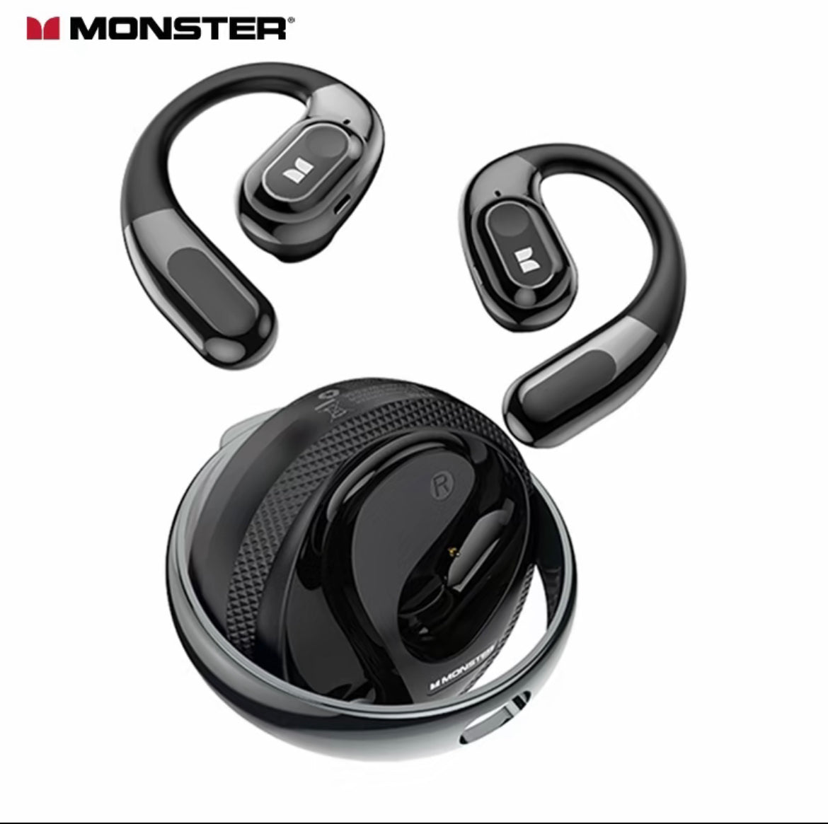 Monster AC330 Open-Ear Wireless Earbuds - Bluetooth 5.4 with 24H Playtime
