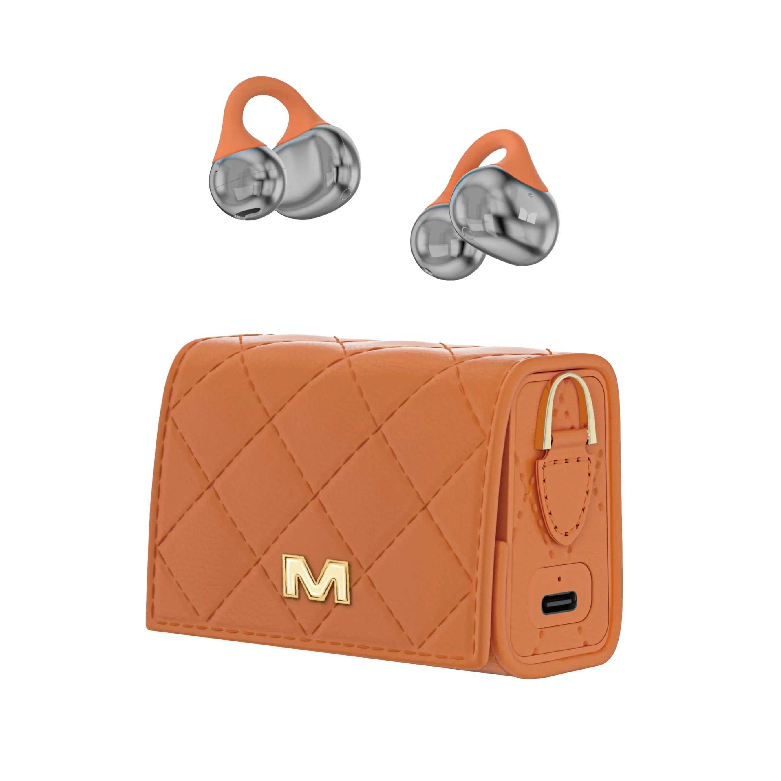 Monster AC739 Open Ear Clip-On Earbuds, Bluetooth 6.0 Wireless Headphones, 100H Playtime & Powerful Bass