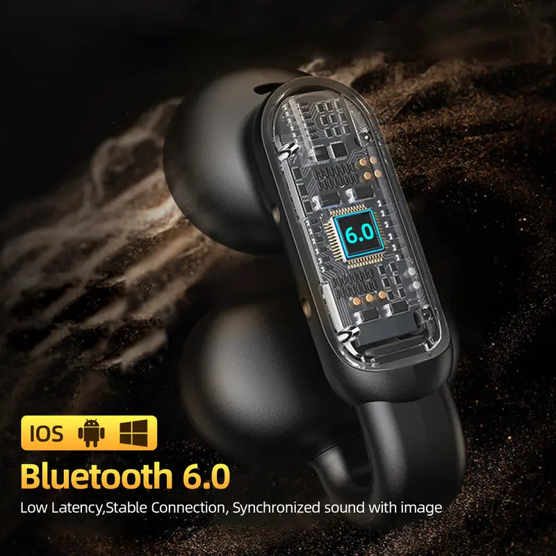 Monster AC601 Clip-On Open Ear Wireless Earbuds - 100H Playtime, Ultra-Light Sport Headphones