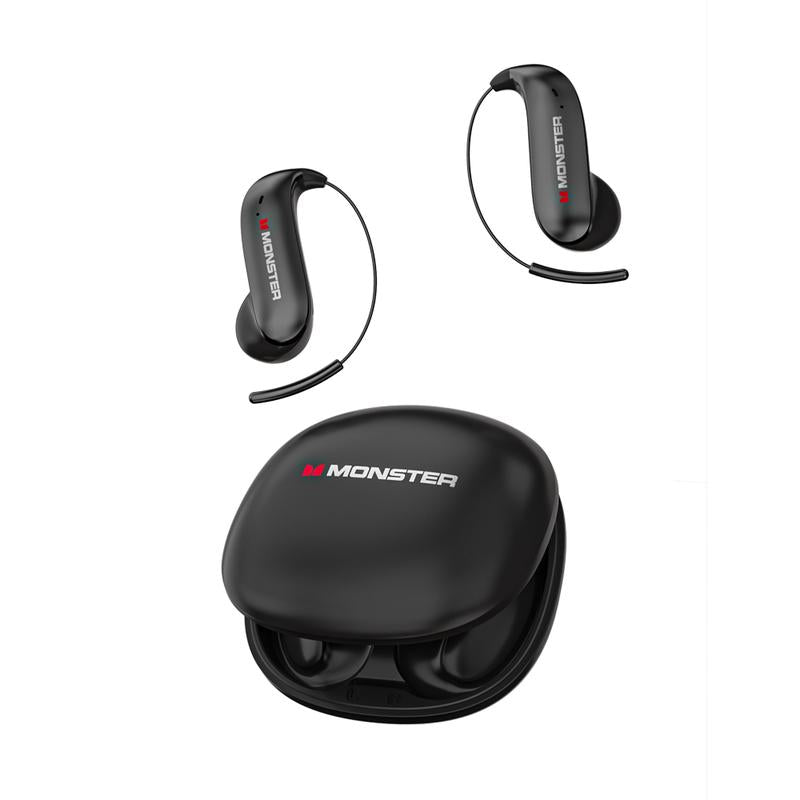 Monster C01 Titanium Ear-Hook Headphones: 145H Playtime, Bluetooth 6.0 Wireless Earbuds