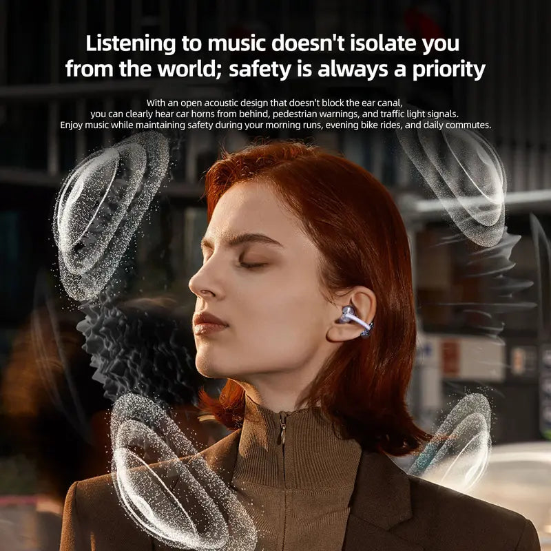Monster AC235 Wireless Ear Hook Headphones - 40H Playtime, Bluetooth 6.0 Sport Earbuds
