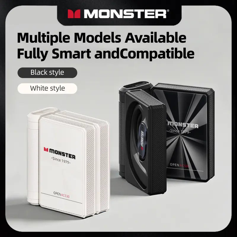 Monster AC530 Dual-Fold Wireless Earbuds - 145H Playtime, Bluetooth 6.0 Headphones