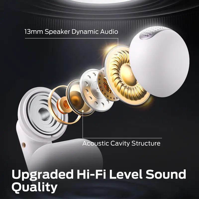 Monster AC601 Clip-On Open Ear Wireless Earbuds - 100H Playtime, Ultra-Light Sport Headphones