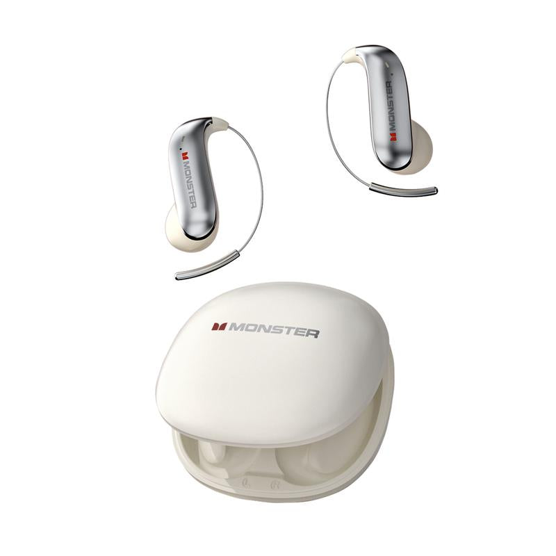 Monster C01 Titanium Ear-Hook Headphones: 145H Playtime, Bluetooth 6.0 Wireless Earbuds