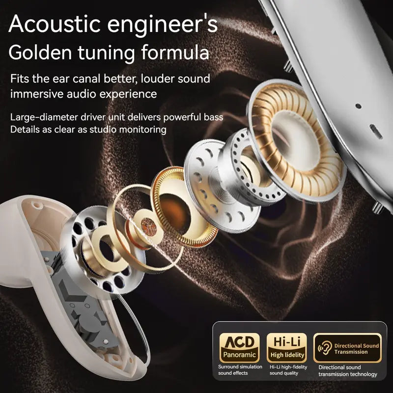 Monster C01 Titanium Ear-Hook Headphones: 145H Playtime, Bluetooth 6.0 Wireless Earbuds