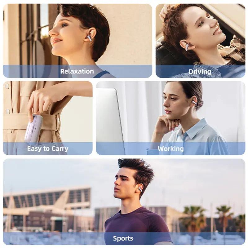 Monster AC601 Clip-On Open Ear Wireless Earbuds - 100H Playtime, Ultra-Light Sport Headphones