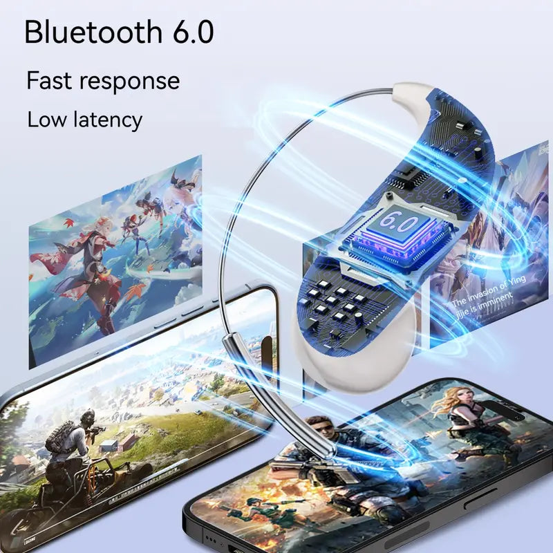 Monster C01 Titanium Ear-Hook Headphones: 145H Playtime, Bluetooth 6.0 Wireless Earbuds
