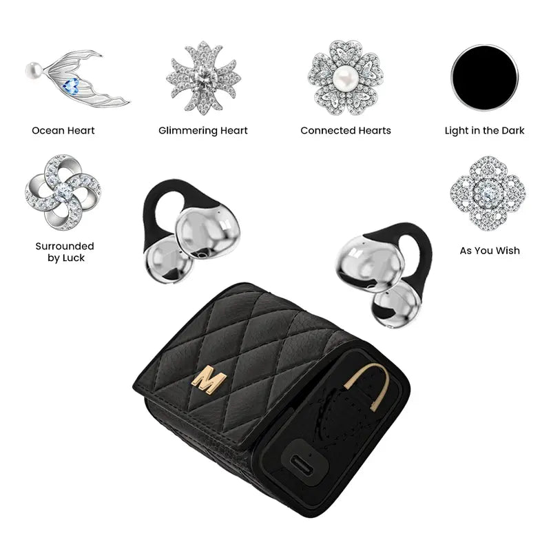 Monster AC739 Open Ear Clip-On Earbuds, Bluetooth 6.0 Wireless Headphones, 100H Playtime & Powerful Bass