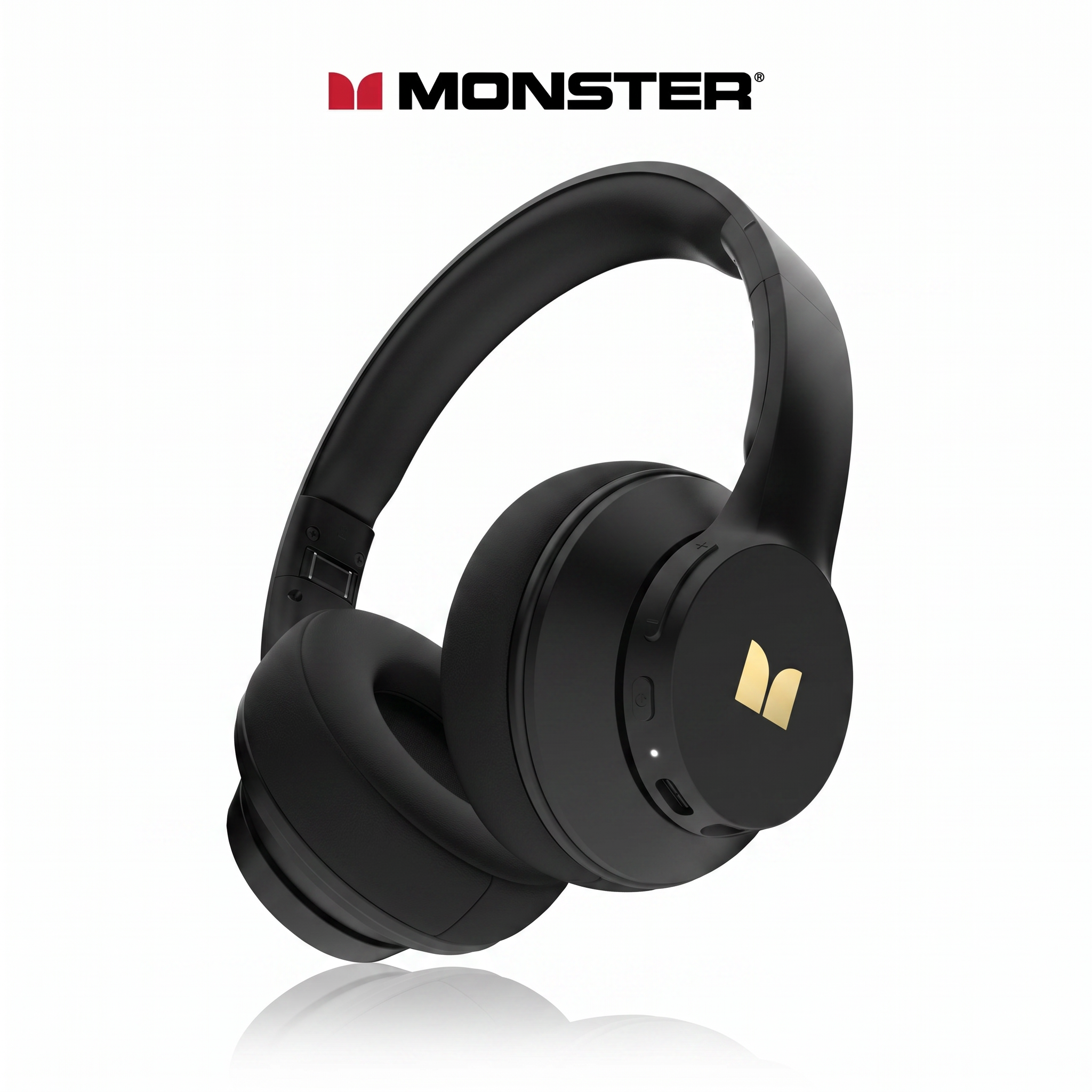 Monster Mission 100 Wireless Over Ear Headphones, Bluetooth 5.4, Deep Bass & 40H Playtime
