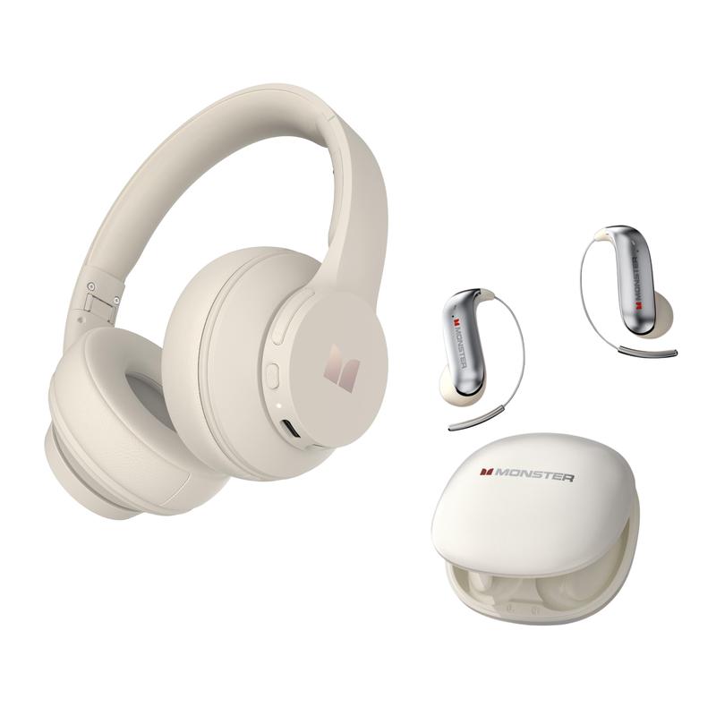 Monster Mission 100 2-in-1 Combo: Over-Ear Headphones & Wireless Earbuds