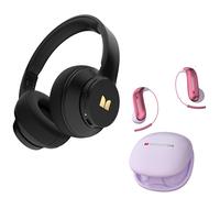 Monster Mission 100 2-in-1 Combo: Over-Ear Headphones & Wireless Earbuds