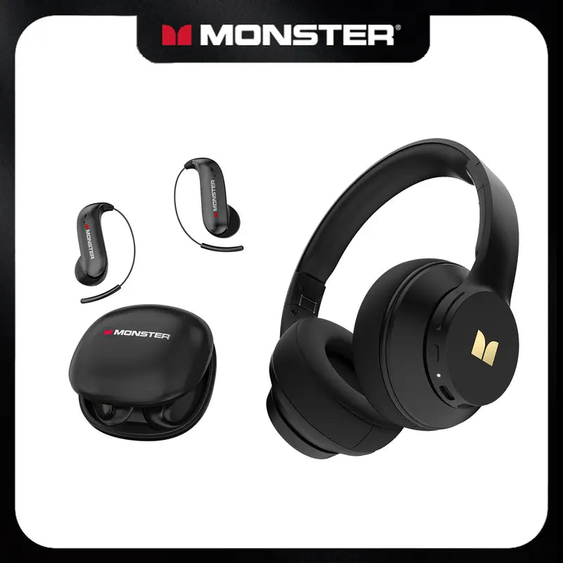 Monster Mission 100 2-in-1 Combo: Over-Ear Headphones & Wireless Earbuds