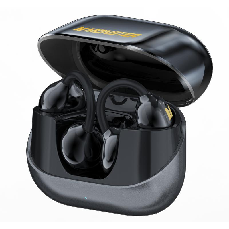 Monster AC235 Wireless Ear Hook Headphones - 40H Playtime, Bluetooth 6.0 Sport Earbuds